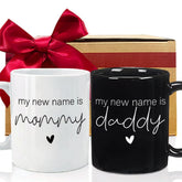 CATABUBU taza anuncio parto para mamá y papá, ideal para empezar el día con café o té