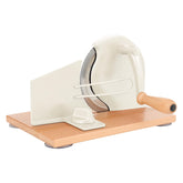 Cawiu cortador pan manual con ajuste de grosor para rebanadas uniformes.