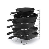 CAXXA estante para sartenes ajustable para ahorrar espacio en la cocina