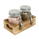CB Accessories Mason Jar Sal y Pimienta: juego de tarros con soporte para encimera.