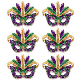 CEALXHENY anillos para servilletas Mardi Gras, set de seis, embellecen la mesa con encanto festivo.