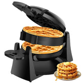 Celahapy Waffle Maker con giro 180° para waffles uniformes y dorados.