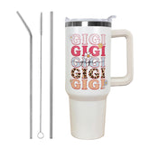 Ceovfoi Gigi 40oz vaso térmico con asa y tapa para transporte cómodo.
