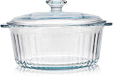 CGNWEEPS cazuela de vidrio borosilicato con tapa, ideal para hornear