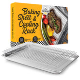 Bandeja Checkered Chef 1/4 hoja para hornear, ideal para galletas crujientes.