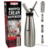 Chef Master dispensador crema chantilly 1 litro para postres caseros