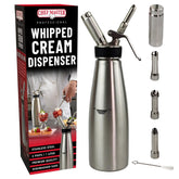 Dispensador Chef Master 1 L en acero inoxidable para uso casero y profesional.