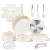 chef power set cocina ceramica desmontable, ahorro de espacio y versatilidad en la cocina