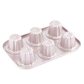 CHEFMADE molde canelé 6 cavidades para hornear de forma uniforme.