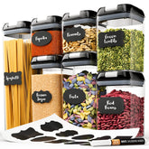 Chefspath conjunto grande de almacenamiento hermético para la despensa, ideal para granos y pastas