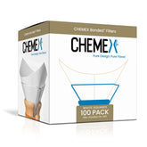 Filtros Chemex cuadrado unidos para extracción uniforme y sabor limpio.