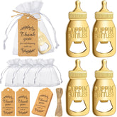 CHENGU abrebotellas bebé pop dorado para fiestas temáticas y recuerdos.