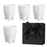 CHENGU diente shot cerámico alto 8 cm, ideal como regalo divertido y colección dental.