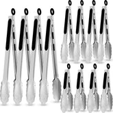 Chengu pinzas de cocina de acero inoxidable 7 pulgadas para voltear y servir.
