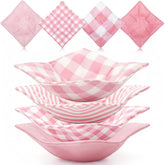 CHENGU protector tazones rosa a cuadros facilita manipular platos calientes con seguridad