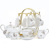 CHENP.HMC tetera de porcelana 900 ml para servir té o café con elegancia