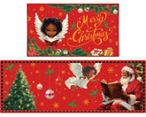 Alfombra de cocina Chiazllta con Santa africano para temporada navideña y piso estable.