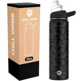 Botella Chill Oasis 650 ml Leopardo mantiene fría la bebida por más tiempo.