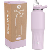 Botella Chill Oasis en tono lavanda 32 oz mantiene la bebida fría por horas