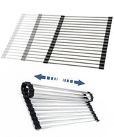 CHIRISEN estante enrollable para secado de platos, ideal para ahorrar espacio en la cocina.