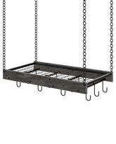 Colgante CHOEZON para cocina con malla de hierro, organizando ollas y sartenes.