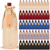 Chumia bolsas de vino de arpillera con cordón para regalo elegante.