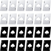 Abrebotellas Chumia de cartas de poker, conjunto de 24 piezas en plata y negro.