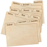 Chunful separadores de tarjetas para recetas en madera real, organización elegante y acceso rápido.
