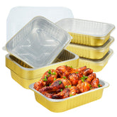 CHUPEI bandeja de aluminio 11x8x2 con tapa, ideal para hornear y servir