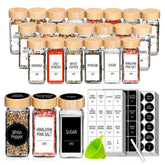 Churboro botes especias vidrio 4 oz con tapa, visibles para saber qué hay dentro