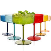 Ciaell copa martini plástica colorida de 10oz para bebidas frías y vistosas.