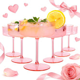 Ciaell copa martini plástica rosada de 10oz para cócteles.