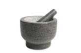 Mortero Cilio Goliath de granito natural, ideal para moler especias y liberar aromas.
