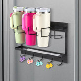 CINPIUK organizador magnético para botellas y vasos, montaje en pared para ahorrar espacio.