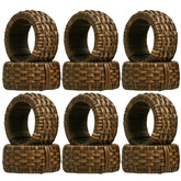 CLEENTABLE anillos de servilleta juta nogal, ideales para cenas familiares con estilo rústico.