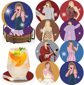 Clendo posavasos diamante Pop Star para decorar la mesa con brillo duradero