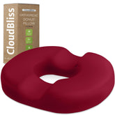 CloudBliss almohadilla circular para asiento rojo ofrece comodidad sostenida en cualquier silla