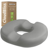 Cojín donut CloudBliss para silla, distribución de peso para mayor comodidad.
