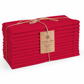 CLOUDLOOM servilletas 18x18 cm con ribete decorativo rojo para cenas elegantes