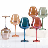 CLUSIVC copas de vino coloreadas, soplado a mano, 18 onzas, experiencia elegante.