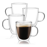 CNGLASS Taza café grande 17oz con doble pared mantiene el calor sin quemar la mano