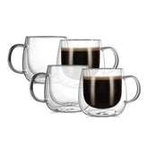 CNGLASS tazas vidrio doble pared 12oz en pack, ideal para bebidas calientes