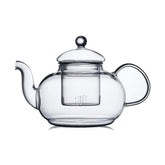 CNGLASS tetera de cristal apta para estufa con infusor removible para té suelto.