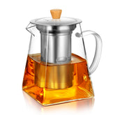 CNGLASS tetera de vidrio con infusor removible para infusiones aromáticas