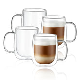 CNGLASS vaso café doble pared mantiene caliente sin quemar la mano.