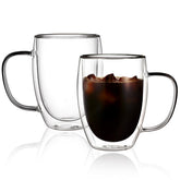 CNGLASS taza 12oz de doble pared para café caliente y estable.