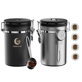Coffee Gator, dos latas de 22 onzas herméticas para conservar granos y té frescos.