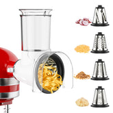 Cofun rallador para KitchenAid con conducto de 3 pulgadas para rallado sin salpicaduras.