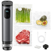 Cofun selladora de vacío portátil de metal con panel de potencia para control preciso.