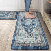 Collive alfombra cocina boho: superficie suave que alivia el cansancio al cocinar.